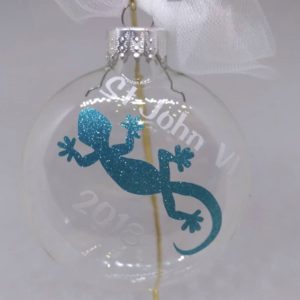 Gecko Glass Ornament