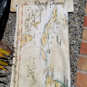 Caribbean Map Deck Tea Towel