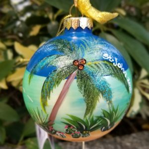 Palm Over Water Ornament