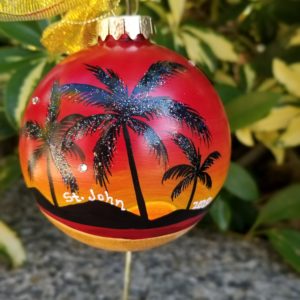 Tropical Sunset Ornament